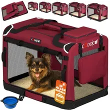 Cadoca® Hundebox faltbar S 50x34x36cm Dunkelrot Cadoca® Hundebox faltbar S 50x34x36cm Dunkelrot