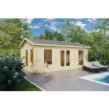 Gartenhaus mit Toilette “Schweden A” 6x4m | Großes Gartenhaus 4x6m mit Satteldach | Blockhaus mit Badezimmer | Blockbohlenhaus Gartenhaus mit Toilette “Schweden A” 6x4m | Großes Gartenhaus 4x6m mit Satteldach | Blockhaus mit Badezimmer | Blockbohlenhaus