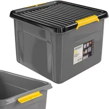 monzana® Aufbewahrungsbox Grau/Anthrazit 39x39x26cm stapelbar monzana® Aufbewahrungsbox Grau/Anthrazit 39x39x26cm stapelbar