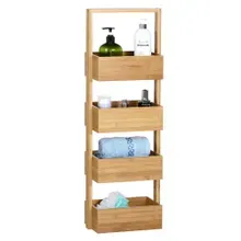 Casaria® Badregal Bambus 88x16x28cm Casaria® Badregal Bambus 88x16x28cm