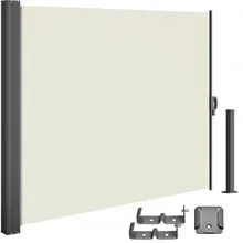 Casaria® Seitenmarkise Nosara Creme 160x300cm ausziehbar Casaria® Seitenmarkise Nosara Creme 160x300cm ausziehbar