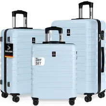 Hartschalenkoffer New York Set 3-tlg Pastellblau Rollen 360º ABS Hartschalenkoffer New York Set 3-tlg Pastellblau Rollen 360º ABS