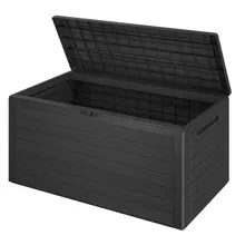 Casaria® Gartenbox Woody 280L Anthrazit Holzoptik wasserdicht Casaria® Gartenbox Woody 280L Anthrazit Holzoptik wasserdicht