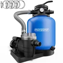 Sandfilteranlage Pool 13200 L/h mit Vorfilter 7-Wege Ventil XXL Tank Sandfilteranlage Pool 13200 L/h mit Vorfilter 7-Wege Ventil XXL Tank