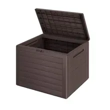 Gartenbox Lille 190L Braun in Holzoptik wetterfest abschließbar Gartenbox Lille 190L Braun in Holzoptik wetterfest abschließbar