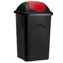 Mülleimer Schwarz/Rot Kunststoff 60L Mülleimer Schwarz/Rot Kunststoff 60L