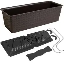 Deuba® Balkonkasten Ratolla Umbra 39x16x14,5cm Bewässerungssystem Deuba® Balkonkasten Ratolla Umbra 39x16x14,5cm Bewässerungssystem