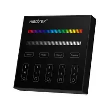MiBoxer B3 LED Wandfernbedienung Schwarz – für RGB & RGBW LED Streifen, 2,4 GHz Funk, 4 Zonen MiBoxer B3 LED Wandfernbedienung Schwarz – für RGB & RGBW LED Streifen, 2,4 GHz Funk, 4 Zonen