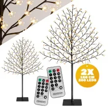 Kirschblütenbaum 2er-Set Warmweiß 180cm In-/Outdoor + Fernbedienung Kirschblütenbaum 2er-Set Warmweiß 180cm In-/Outdoor + Fernbedienung