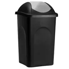 Mülleimer Schwarz/Silber Kunststoff 60L Mülleimer Schwarz/Silber Kunststoff 60L