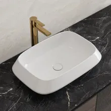 HOROW F12A-S5235 Aufsatzwaschbecken Oval Weiß ohne Hahnloch HOROW F12A-S5235 Aufsatzwaschbecken Oval Weiß ohne Hahnloch