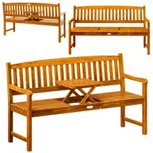 Casaria® Gartenbank Picknick mit Tisch Eukalyptus FSC®-zertifiziert Casaria® Gartenbank Picknick mit Tisch Eukalyptus FSC®-zertifiziert