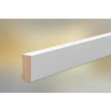 MDF Sockelleisten für Parkett und Massivholzdielen, 40 x 16 mm, Oberkante gerade, weiß lackiert, 240 cm MDF Sockelleisten für Parkett und Massivholzdielen, 40 x 16 mm, Oberkante gerade, weiß lackiert, 240 cm