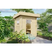 Kleine Außensauna “Finn 3” 2x2m | Kleine Gartensauna mit Vorraum | Außensauna im Holzhaus für den Garten | Saunahaus Kleine Außensauna “Finn 3” 2x2m | Kleine Gartensauna mit Vorraum | Außensauna im Holzhaus für den Garten | Saunahaus