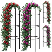 Gardebruk® Rosensäule 4er-Set Schwarz 200x40cm Gardebruk® Rosensäule 4er-Set Schwarz 200x40cm