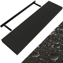 Wandregal Schweberegal 90cm Schwarz + Halterung Wandregal Schweberegal 90cm Schwarz + Halterung