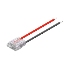 LED Anschlussverbinder – 2-polig, 8 mm, mit 15 cm Kabel, lötfrei für einfarbige COB & SMD LED Streifen LED Anschlussverbinder – 2-polig, 8 mm, mit 15 cm Kabel, lötfrei für einfarbige COB & SMD LED Streifen