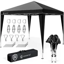 Faltpavillon 3x3m Pop-Up Schwarz Schnellaufbau UV-Schutz 50+ wasserdicht stabil Faltpavillon 3x3m Pop-Up Schwarz Schnellaufbau UV-Schutz 50+ wasserdicht stabil