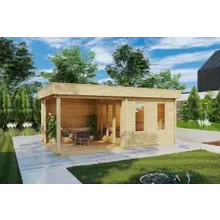 Gartenhaus mit Veranda “Lucas E” 6x3m | Kleines zeitgenössisches Gartenblockhaus mit Veranda | Sommerhaus Gartenhaus mit Veranda “Lucas E” 6x3m | Kleines zeitgenössisches Gartenblockhaus mit Veranda | Sommerhaus