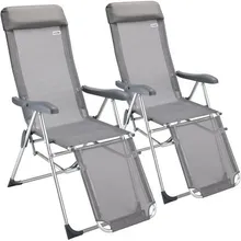 Gartenstuhl Hochlehner 2er-Set Anthrazit Alu Gartenstuhl Hochlehner 2er-Set Anthrazit Alu