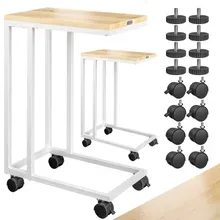 Casaria® Beistelltisch Weiß 2er-Set unterfahrbar 50x35x65/70cm mobil Rollen mit Bremse Casaria® Beistelltisch Weiß 2er-Set unterfahrbar 50x35x65/70cm mobil Rollen mit Bremse