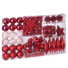 Weihnachtskugeln Rot 102 tlg in matt glänzend & glitzernd Weihnachtskugeln Rot 102 tlg in matt glänzend & glitzernd