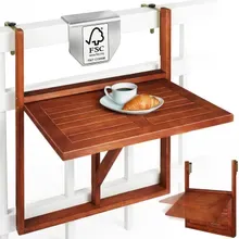 Balkonhängetisch Akazienholz 65x45x87cm FSC®-zertifiziert klappbar Balkonhängetisch Akazienholz 65x45x87cm FSC®-zertifiziert klappbar