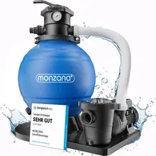 monzana® Sandfilteranlage Pool 15900 L/h mit Vorfilter 6-Wege Ventil monzana® Sandfilteranlage Pool 15900 L/h mit Vorfilter 6-Wege Ventil
