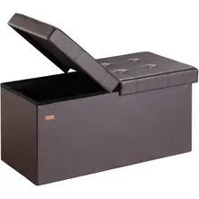 Casaria® Sitzbank Braun 80x40x40cm mit Stauraum faltbar Casaria® Sitzbank Braun 80x40x40cm mit Stauraum faltbar