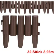 Beeteinfassung 4er-Set Braun 8,96m Beeteinfassung 4er-Set Braun 8,96m
