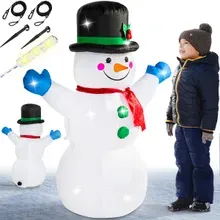 monzana® Aufblasbare Weihnachtsdeko Schneemann XL beleuchtet 120cm monzana® Aufblasbare Weihnachtsdeko Schneemann XL beleuchtet 120cm