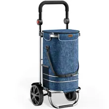 monzana® Einkaufstrolley Blau Alu 56L 31x24x54cm monzana® Einkaufstrolley Blau Alu 56L 31x24x54cm