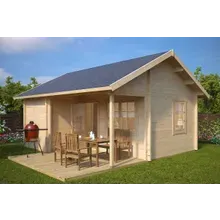 Großes Gartenhaus mit Terrasse “Oklahoma” 5x6m | Gartenhaus mit Veranda 5x6m | Gartenhaus mit Überdachung und Veranda aus Holz Großes Gartenhaus mit Terrasse “Oklahoma” 5x6m | Gartenhaus mit Veranda 5x6m | Gartenhaus mit Überdachung und Veranda aus Holz
