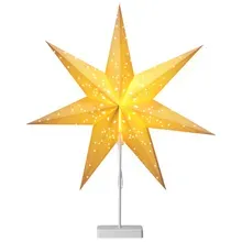 Casaria® Papierstern LED Weiß Ornament inkl Ständer Casaria® Papierstern LED Weiß Ornament inkl Ständer