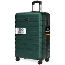 Deuba® Hartschalenkoffer New York Dunkelgrün 100L Rollen 360º ABS Deuba® Hartschalenkoffer New York Dunkelgrün 100L Rollen 360º ABS