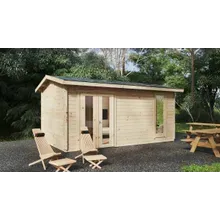 Gartenhaus mit Toilette “Mia 1” 5x3m | 3x5m großes Gartenhaus aus Holz | Holzhaus mit 44mm Wandstärke Gartenhaus mit Toilette “Mia 1” 5x3m | 3x5m großes Gartenhaus aus Holz | Holzhaus mit 44mm Wandstärke