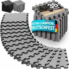 monzana® Bodenschutz-/Puzzlematten 36er-Set Grau 175x175x1cm monzana® Bodenschutz-/Puzzlematten 36er-Set Grau 175x175x1cm