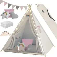Spielwerk® Tipi Spielzelt Rosa 160x130x130cm Spielwerk® Tipi Spielzelt Rosa 160x130x130cm