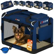 Cadoca® Hundebox faltbar S 50x34x36cm Blau Cadoca® Hundebox faltbar S 50x34x36cm Blau