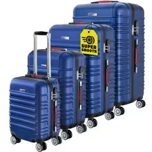 Hartschalenkoffer Set 4tlg Rollen 360º Blau ABS Hartschalenkoffer Set 4tlg Rollen 360º Blau ABS
