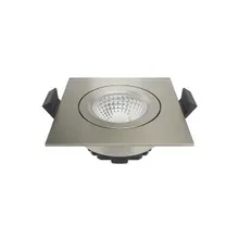 DILED LED Einbauleuchte 6 W – eckig, dimmbar, 230 V, Ø68 mm, 2700 K / 3000 K / Weiß / Stahl DILED LED Einbauleuchte 6 W – eckig, dimmbar, 230 V, Ø68 mm, 2700 K / 3000 K / Weiß / Stahl