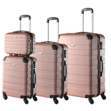 Hartschalenkofferset Essential + Beautycase 4-tlg Rose Hartschalenkofferset Essential + Beautycase 4-tlg Rose