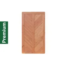 Premium Douglasie Sichtschutzzaun Holz, 98,5 cm (B) x 178,5 cm (H), Fischgrätmuster mit Mittelsträbe - natur Premium Douglasie Sichtschutzzaun Holz, 98,5 cm (B) x 178,5 cm (H), Fischgrätmuster mit Mittelsträbe - natur
