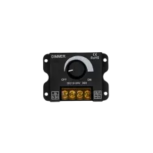 LED Dimmer 12V 24V DC – 1-Kanal Drehdimmer bis 30 A, Konstantspannung für leistungsstarke LED-Streifen LED Dimmer 12V 24V DC – 1-Kanal Drehdimmer bis 30 A, Konstantspannung für leistungsstarke LED-Streifen