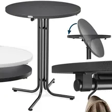 Casaria® Stehtisch Grau Ø70x110cm klappbar Outdoor höhenverstellbar bis 100kg Casaria® Stehtisch Grau Ø70x110cm klappbar Outdoor höhenverstellbar bis 100kg