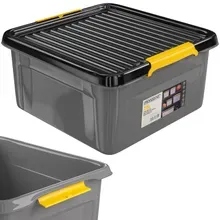 monzana® Aufbewahrungsbox Grau/Anthrazit 39x39x16cm stapelbar monzana® Aufbewahrungsbox Grau/Anthrazit 39x39x16cm stapelbar
