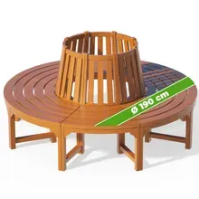 Casaria® Baumbank Ø190cm Eukalyptusholz FSC®-zertifiziert Casaria® Baumbank Ø190cm Eukalyptusholz FSC®-zertifiziert