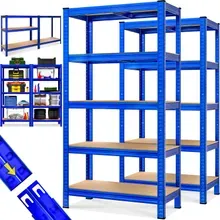 monzana® Schwerlastregal 2er-Set Blau 180x90x40cm pulverbeschichtet je 875kg monzana® Schwerlastregal 2er-Set Blau 180x90x40cm pulverbeschichtet je 875kg