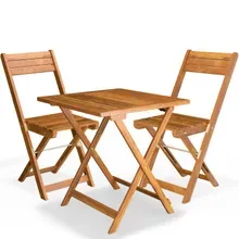 Casaria® Garten-Sitzgruppe 3-tlg Akazienholz klappbar Casaria® Garten-Sitzgruppe 3-tlg Akazienholz klappbar