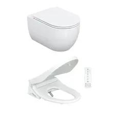 HOROW UG16R Spülrandloses Wand-WC mit Soft-Close-Deckel, 54×36×35,5cm - WC & Smart WC-Sitz Set HOROW UG16R Spülrandloses Wand-WC mit Soft-Close-Deckel, 54×36×35,5cm - WC & Smart WC-Sitz Set